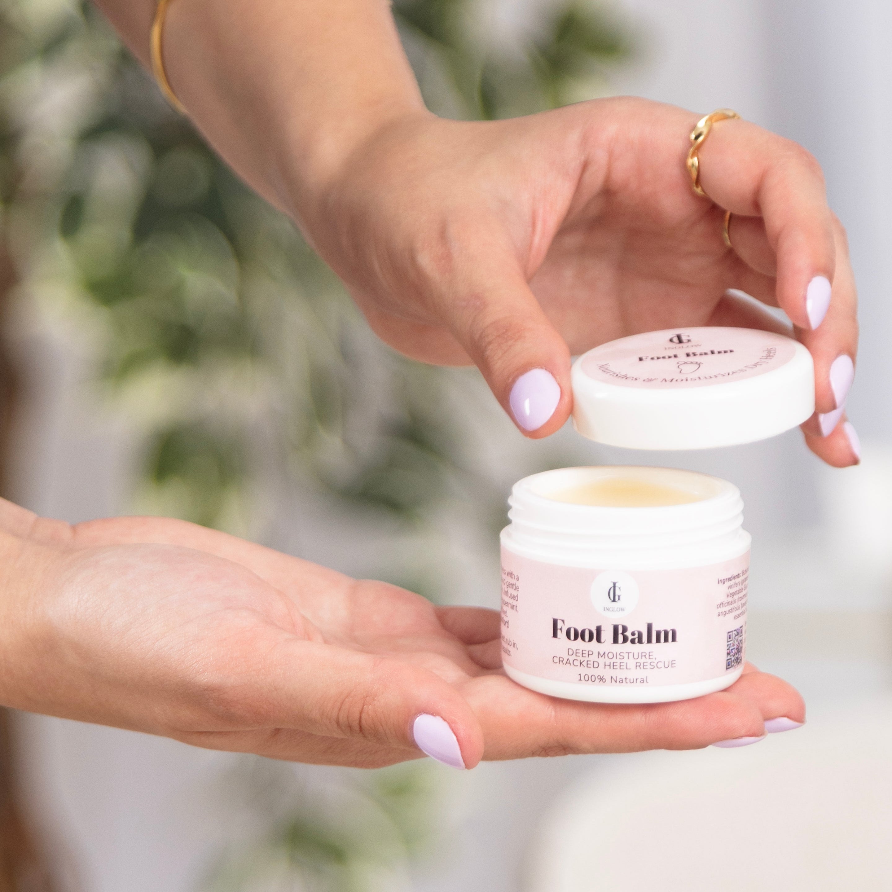 4pcs Essential Foot Care- Balm, Cream, Socks & Nanoglow File