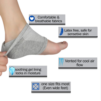 4pcs Essential Foot Care- Balm, Cream, Socks & Nanoglow File