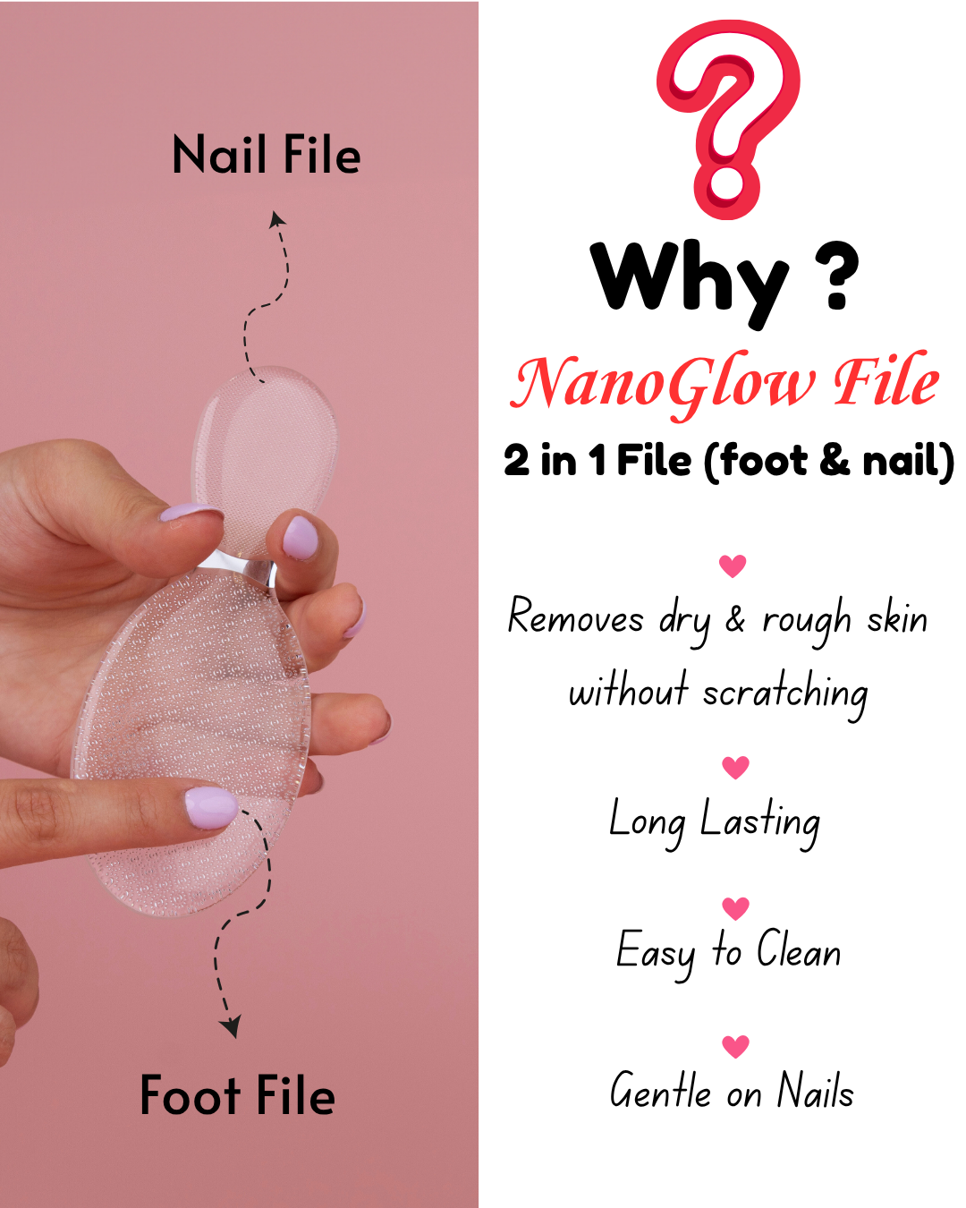 4pcs Essential Foot Care- Balm, Cream, Socks &amp; Nanoglow File