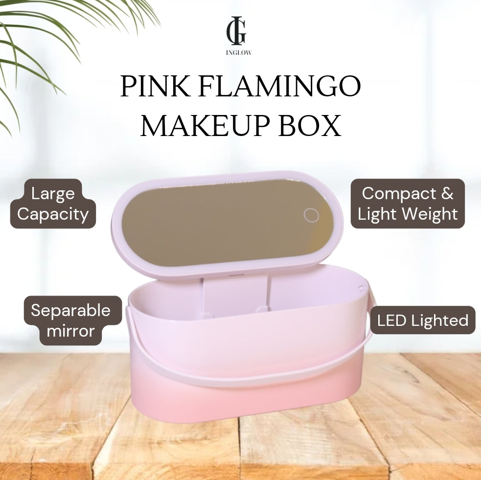 Pink Flamingo Makeup Box