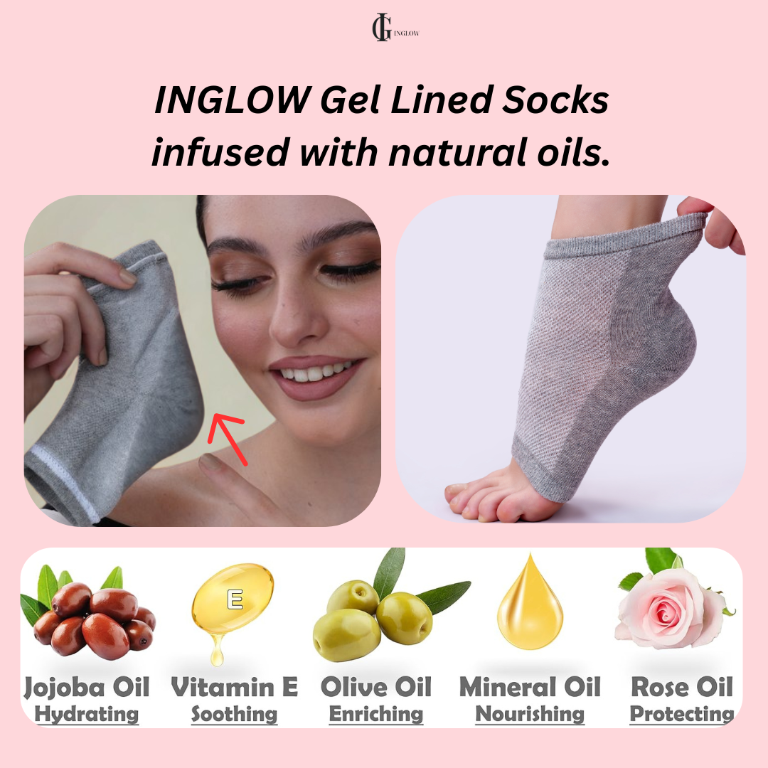 4pcs Essential Foot Care- Balm, Cream, Socks & Nanoglow File