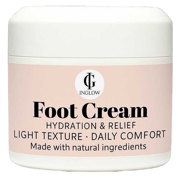 InGlow Foot Cream 50ml jar – natural hydrating foot cream.